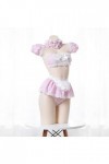 Tenue de soubrette sexy Anime Cosplay Kawaii Lolita Lingerie Costume de soubrette Dentelle Bikini Tenue Soutien-gorge et mini