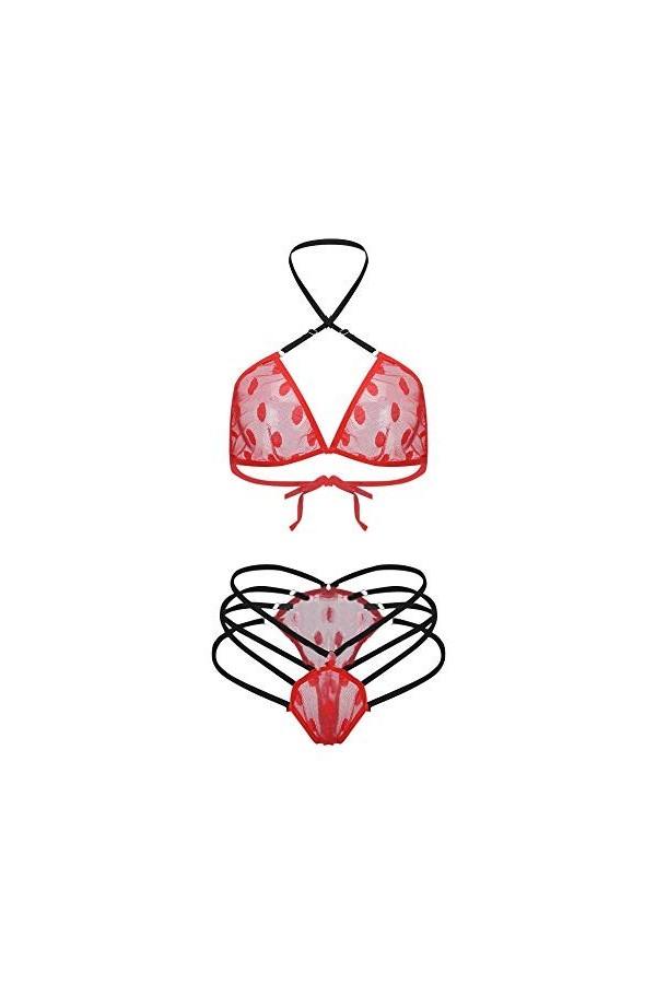 sous-vêtements Sexy pour Femmes, Chemises&nbsp;&nbsp;négligées, Lingerie Sexy, Soutien-Gorge sans Fil, String, sous-vêtements érotiques