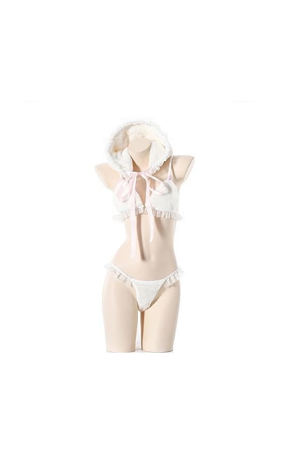 Générique Costume Cosplay Sexy Femme, Ensemble Lingerie Jeu de Rôle, Body Babydoll Sous-Vêtements Uniforme Lapin 2370 