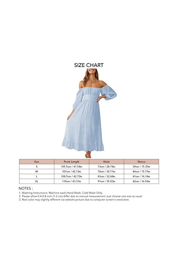 DAUZ Robe à Encolure Carrée et Demi-Manches, élégante pour Mariage de 15 