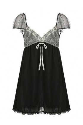 SHANHE Gothique Patchwork Noir V-Cou Robe Femme Lace Up Corset Taille Haute Robe A-Line Esthétique Été Sexy Club Partywear-No