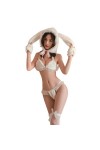 LureZone Vêtements sexy pour femme - Lapin mignon - Cosplay - Sous-vêtements kawaii coquins - Tenue de soubrette 6990 noir 