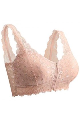 RUITOTP Wire-Fermeture des Femmes Extra Elastic Sommeil Dentelle Large Avant Soutien-Gorge réglable Sexy Lingerie Set