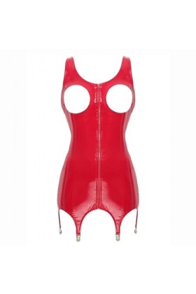 Lingerie Sexy Femme Coquine Hot Robe Exposée avec Soutien-Gorge Et Clip en Métal, Noir, 4XL