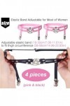 Eowppue Lot de 4 porte-jarretelles réglables en forme détoile avec clips antidérapants – Style gothique élégant punk en cuir