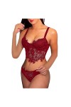 Zshosam Ensemble de lingerie érotique Femme Sexy Sexy Licol Dentelle Broderie Sexy Dentelle Sous-vêtements Sexy Ensemble Sous