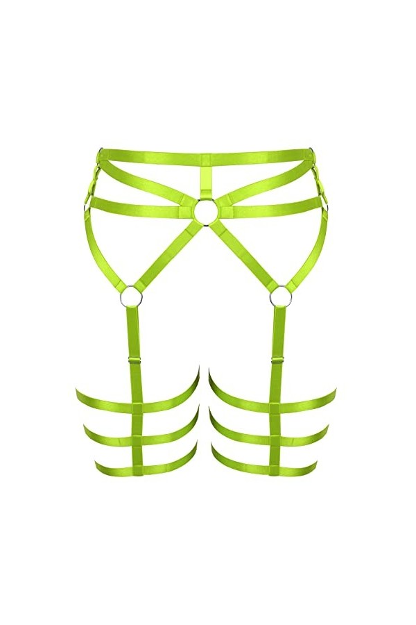 Porte-jarretelles pour femme - Grande taille - Style punk - Pour Halloween, bleu ciel, taille unique