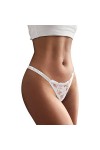 RUITOTP 3 PC Femmes Sexy Dentelle Slips évider Culotte Crochet à Lacets Culotte Tongs G String Lingerie sous-vêtements Menstr
