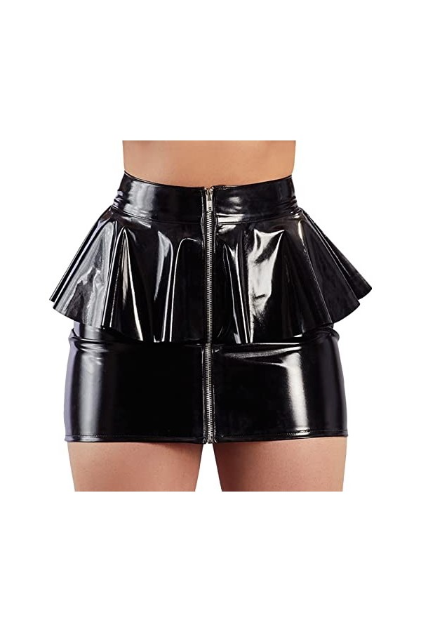 Hangpei Costume Sexy Adulte sous-vêtements Sexy en Cuir pour Femmes Valentin Cadeau Lingerie Black, XL 