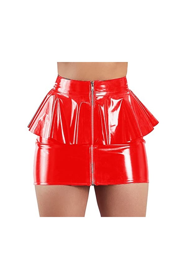 Hangpei Costume Sexy Adulte sous-vêtements Sexy en Cuir pour Femmes Valentin Cadeau Lingerie Black, XL 