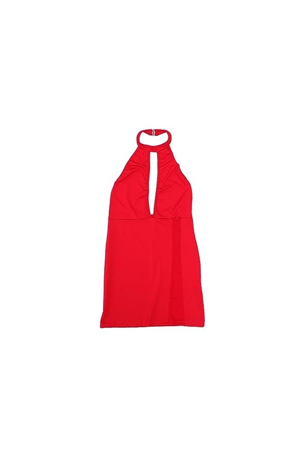 Gadpiparty 1Pc Robe Profonde V Partie Clubwear Adulte Décoration Tenue Femmes Tenue Col en V Profond Moulante Profonde V Cost