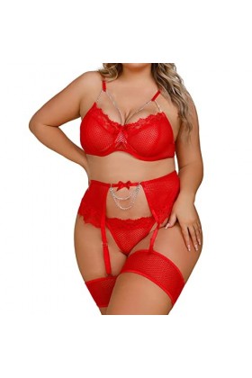 ADMAY Ensemble de sous-vêtements Femme Sexy Dentelle Soutien-gorge Coton d09 Femme Fun Taille Intérieure Sexy Privé Dentelle 