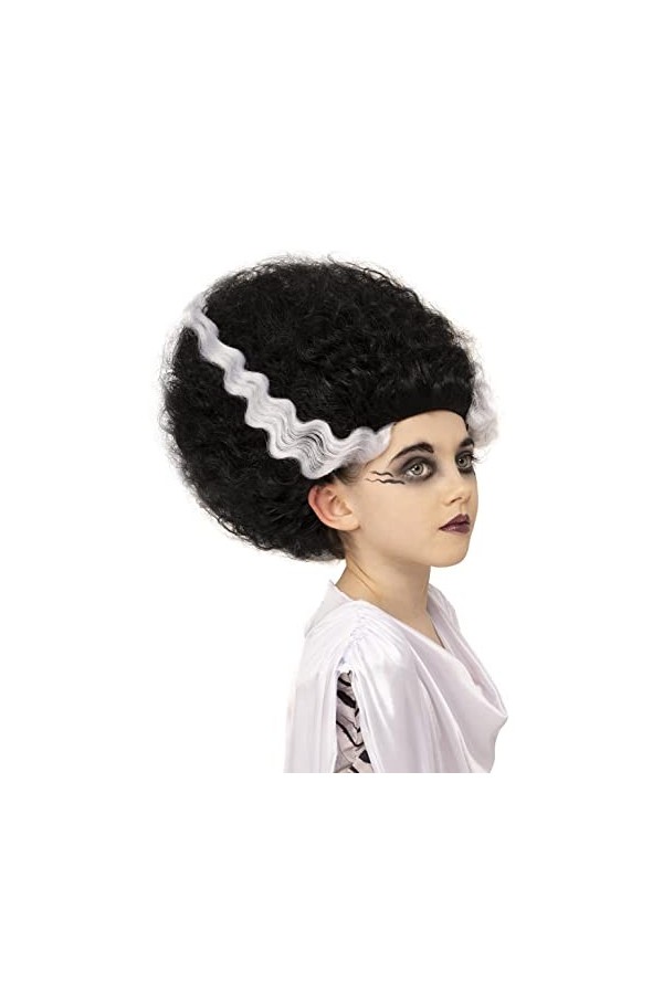 Smiffys 51654 Produit sous licence officielle Monsters Bride of Frankenstein, filles, noir, taille unique