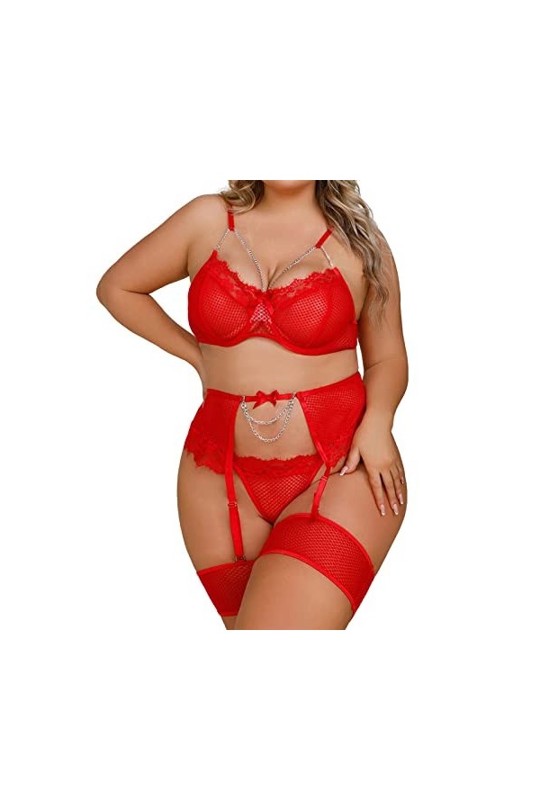 ADMAY Ensemble de sous-vêtements Femme Sexy Dentelle Soutien-gorge Coton d09 Femme Fun Taille Intérieure Sexy Privé Dentelle 