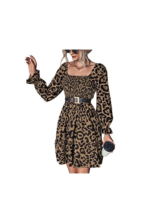 Robe Une Pièce, Robe Femme Confortable Taille Haute pour Rencontres L 