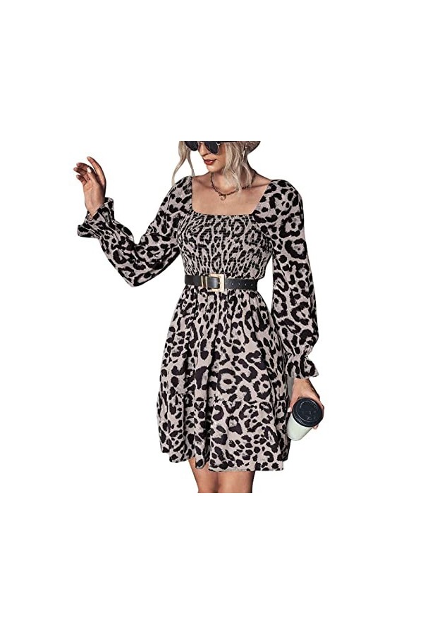 Robe Une Pièce, Robe Femme Confortable Taille Haute pour Rencontres L 