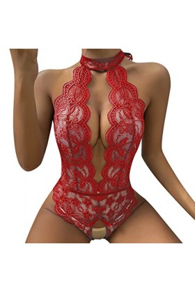 ZTIANEF LatexSexy Pyjama ouvre-Presidence érotique Combinaison, Blanc, 3XL