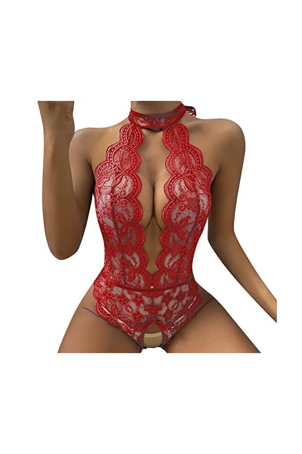 ZTIANEF LatexSexy Pyjama ouvre-Presidence érotique Combinaison, Blanc, 3XL