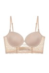 LSEEKA Damen-BH mit Sexy Spitze, einfarbig, U-förmig, groß, rückenfrei, weich, mit Bügel Meine Bestellung, beige, 90D