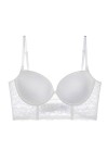 LSEEKA Damen-BH mit Sexy Spitze, einfarbig, U-förmig, groß, rückenfrei, weich, mit Bügel Meine Bestellung, beige, 90D
