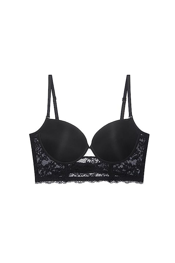 LSEEKA Damen-BH mit Sexy Spitze, einfarbig, U-förmig, groß, rückenfrei, weich, mit Bügel Meine Bestellung, beige, 90D