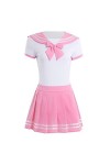 SHANHE Femmes École Étudiante Filles Uniforme Sexy Cosplay Costumes Amoureux Adulte Bébés Barboteuse avec Fermeture À Glissiè