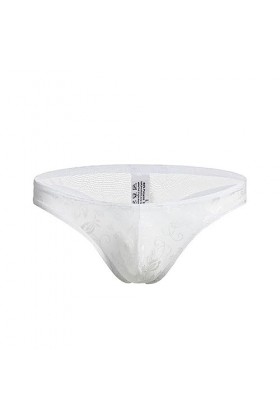 MENGQING Lingerie sexy en dentelle taille basse pour homme - String - Blanc - XXXL