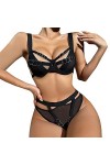 HELLORSOON Lingerie Haut Discothèque pour Femmes Moto Fille Sexy sous-vêtements Ensemble Sexy Femmes Lingerie pour