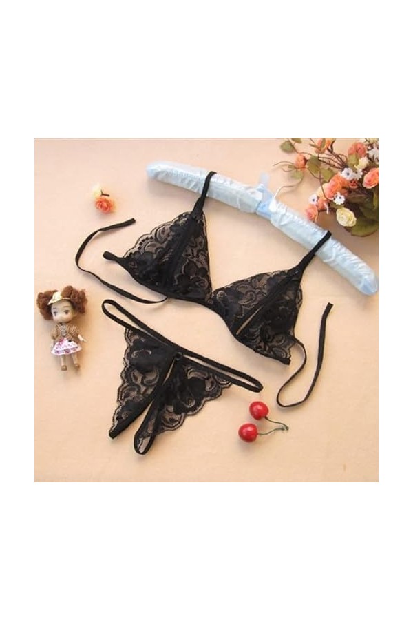 Vêtements sexuels Ensemble de Lingerie en maille érotique chaude femmes Lingerie Sexy + jarretière + ensemble de culottes Lin