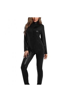 MianYaLi Body Ronde sous-vêtements érotiques Sexy à Double Tirette pour Femmes Combinaison Sexy Ouverte Black, L 