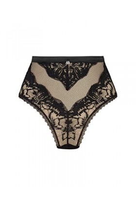 Obsessive Slip Sexy Taille Haute Olvidia Panties, Noir,XS-S