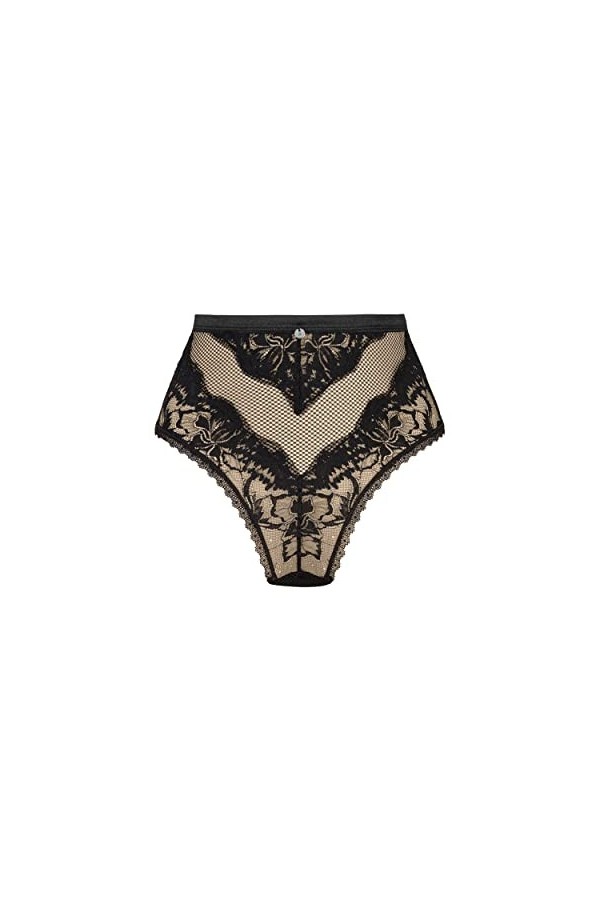 Obsessive Slip Sexy Taille Haute Olvidia Panties, Noir,XS-S