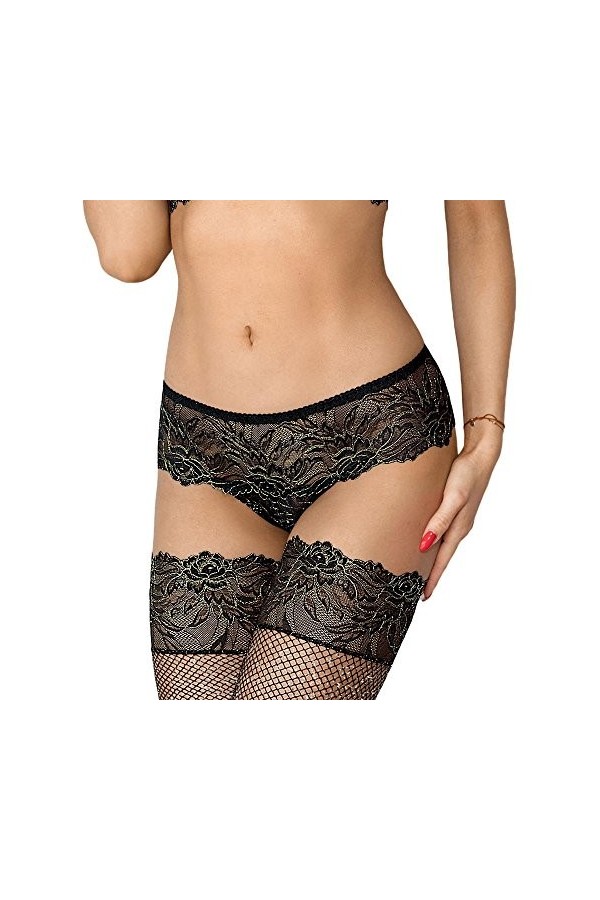 Axami Femmes Slip Dentelle V-8265, Noir,M