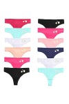 JackLoveBriefs 12 pièces, Culotte String en Dentelle pour Femme, XL, Multicolore