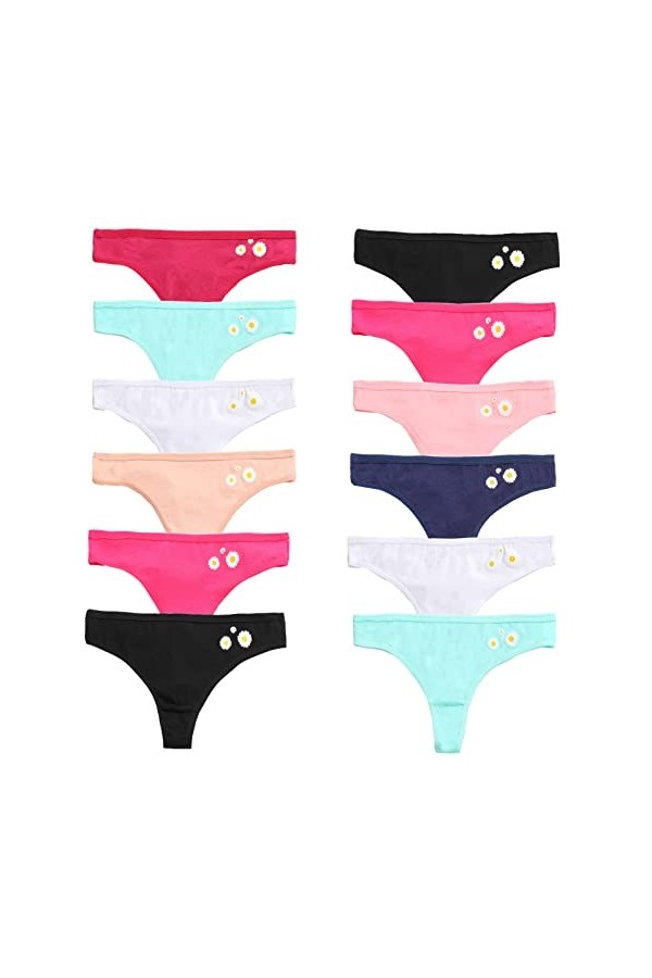 JackLoveBriefs 12 pièces, Culotte String en Dentelle pour Femme, XL, Multicolore