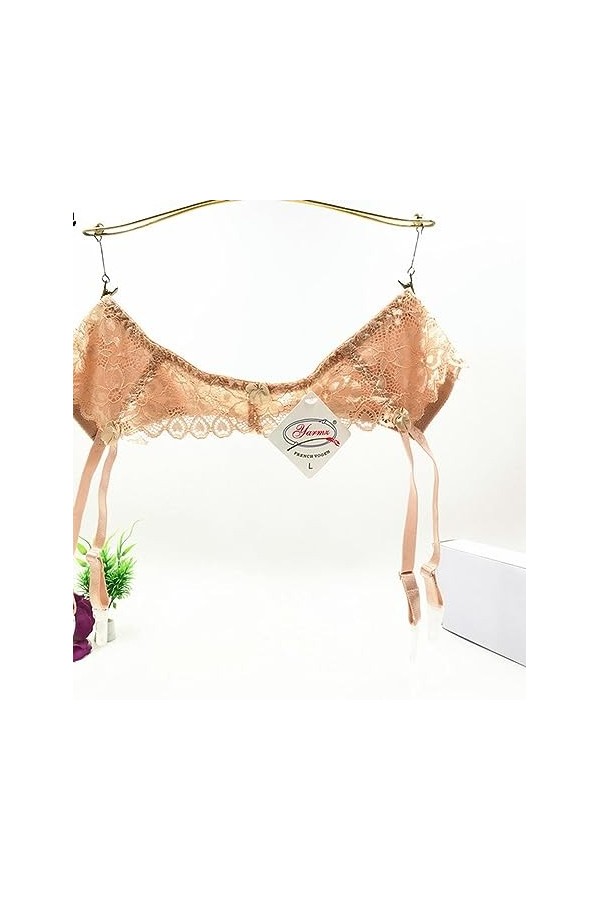 CHOUBAGUAI sous-vêtements Sexy pour Femmes, Grande Taille en Dentelle, Porte-Jarretelles Sexy en Dentelle, Bretelles Transpar