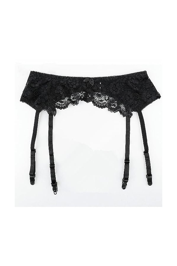 CHOUBAGUAI sous-vêtements Sexy pour Femmes, Grande Taille en Dentelle, Porte-Jarretelles Sexy en Dentelle, Bretelles Transpar