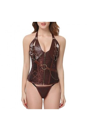 Lingerie Femme Sexy Ensemble Homme Sexy Hot y29k Corset Serre-Taille Punk pour Femmes avec décoration en Acier et en métal Fi