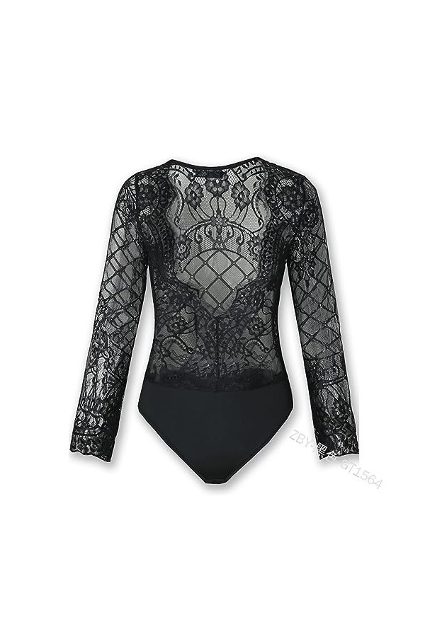 LatexSexy Une pièce Pure Lingerie érotique, Noir, M