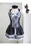 SHANHE Costumes Sexy pour Femmes Adultes Français Maid Cosplay Maids Outfit Costume Sexy Grande Taille Roleplay-Noir,ML