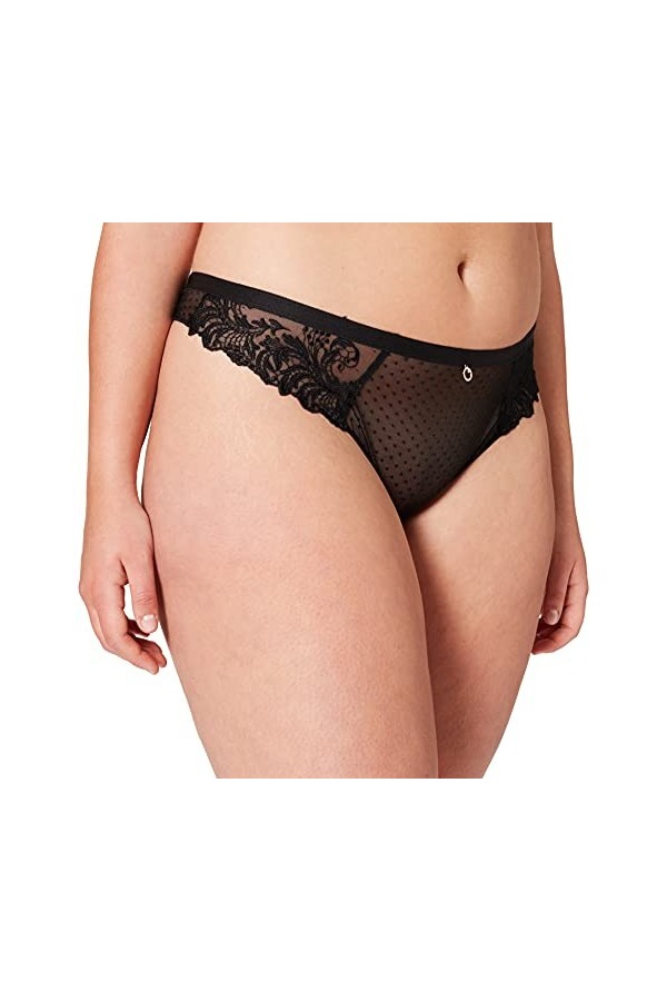 Aubade Tanga pour Femme Femme Passion Noir 44 Taille FR: 5 