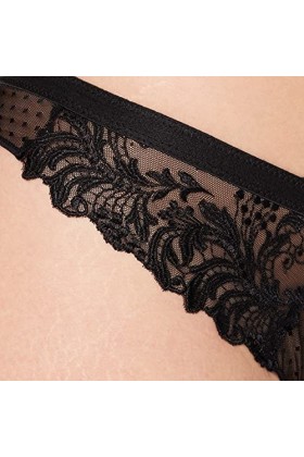 Aubade Tanga pour Femme Femme Passion Noir 44 Taille FR: 5 