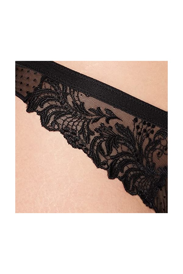 Aubade Tanga pour Femme Femme Passion Noir 44 Taille FR: 5 