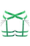 Ceinture porte-jarretelles grande taille pour femme - Style punk gothique rave Halloween, Vert Fruit, taille unique
