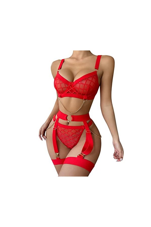 Hangpei Lingerie Bleu Sexy Chaîne de Soutien-Gorge Sexy pour Femmes Spicy Girls Ensemble de sous-vêtements Sexy Lingerie Pail