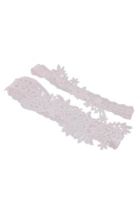 ifundom 1 Paire De Jarretelles en Dentelle De Mariée Jarretière en Dentelle Élastique Tour De Cuisse Jarretière Souvenir Jarr
