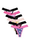 HMLOPX Daily Wear Lot de 6 Strings Sexy en Dentelle for Femme Color : Combo 2, Size : M-Medium 