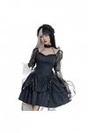 Gothique Mesh Voir à Travers Sexy A-Ligne Robes Halloween Grunge Jacquard Dentelle Ourlet Partywear Lolita Mignon Femmes Robe