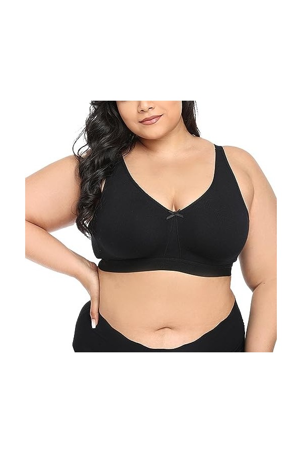 LSEEKA Damen-Unterwäsche-BH, einfarbig, große Größe, nahtlos Meine Bestellung, noir, G