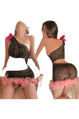 SHANHE Femmes Sexy Flamingo Queen Lingerie Jeu de Rôle sous-Vêtements Ensemble Secrétaire Tentation Passion Cosplay Discothèq